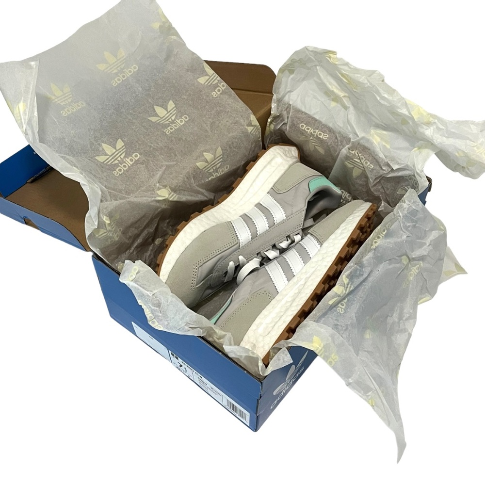 Adidas Retropy E5W Sneakers Gray One Cloud White Pulse Mint Size 7.5 NWT - Picture 12 of 12